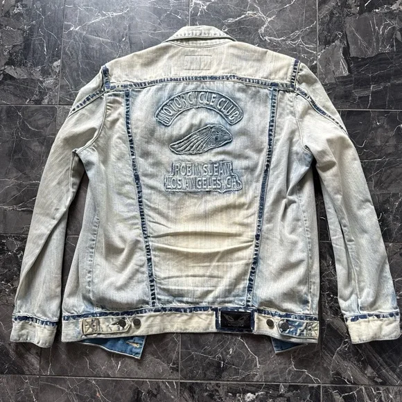 RARE Robin's Jean Embroidered Denim Jacket – Motorcycle Club Edition